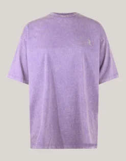 Washed T-shirt Lichtpaars By Lizzy