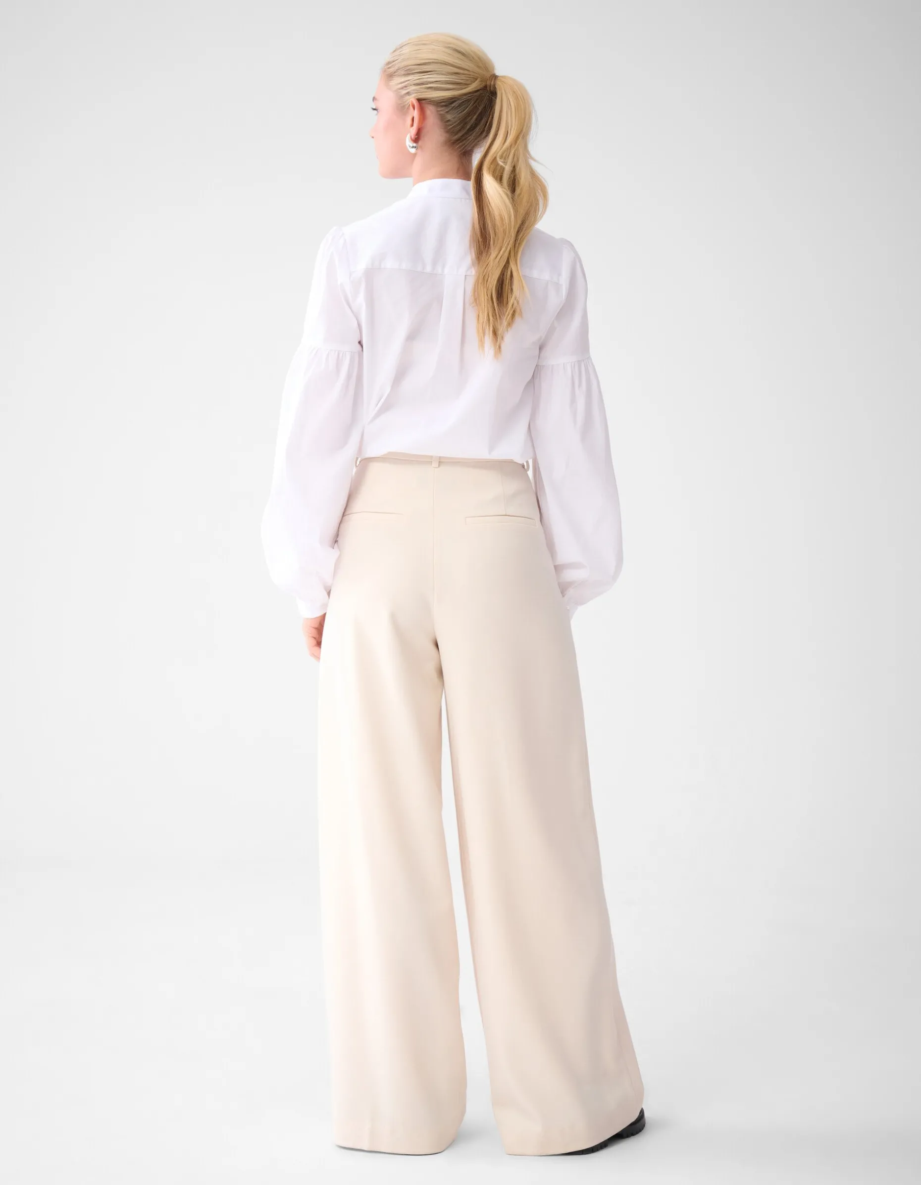 Wide Leg Broek Gebroken Wit By Lonneke