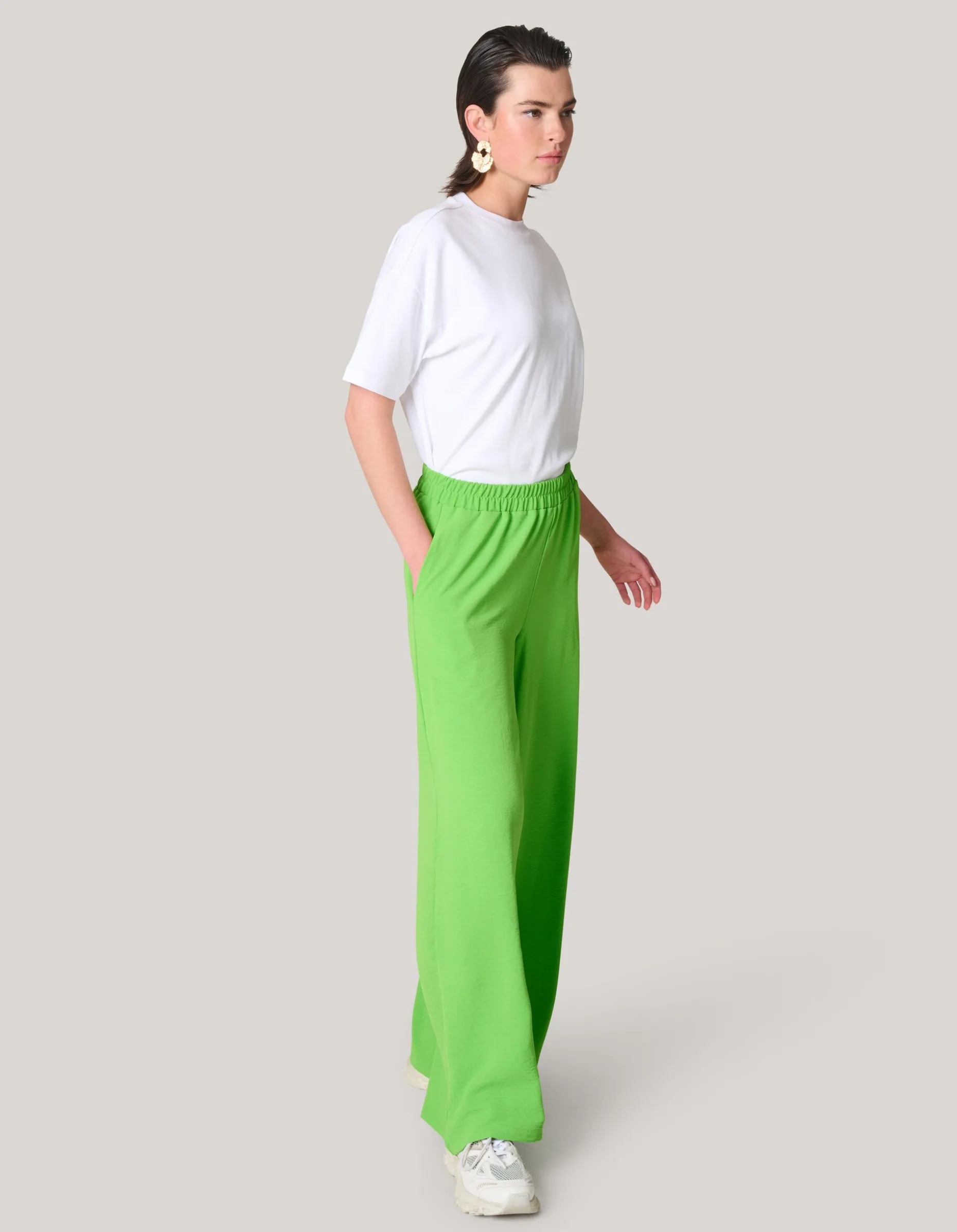 Wide Leg Broek Groen