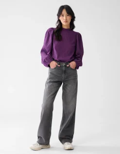 Wide Leg Fit Jeans Grijs