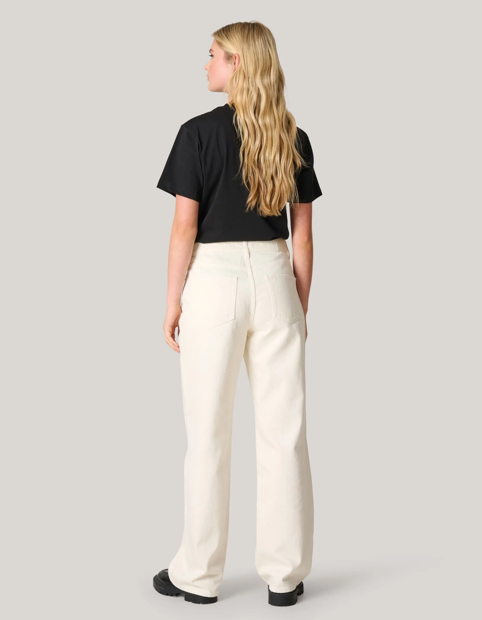 Wide Leg Jeans Gebroken Wit