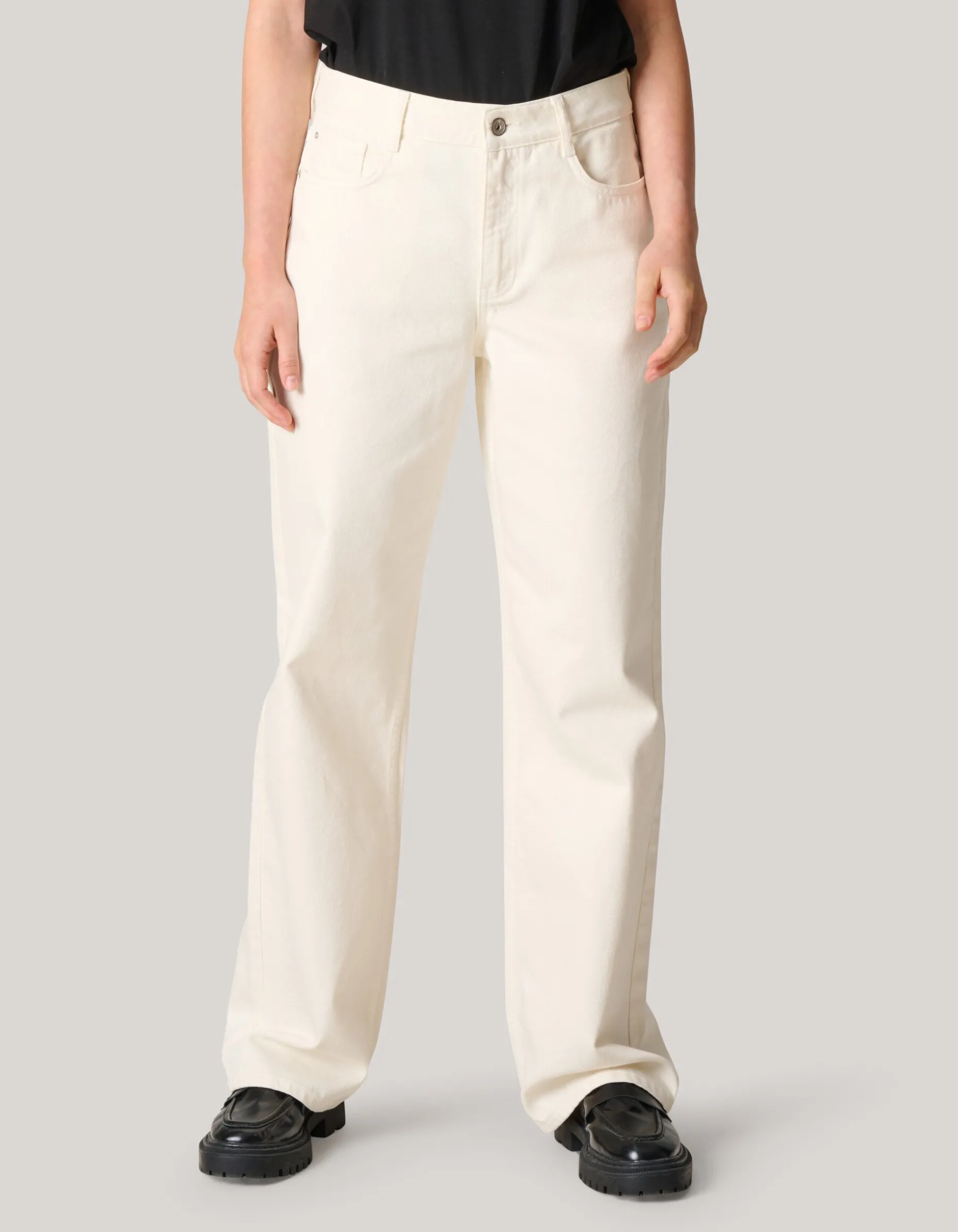 Wide Leg Jeans Gebroken Wit