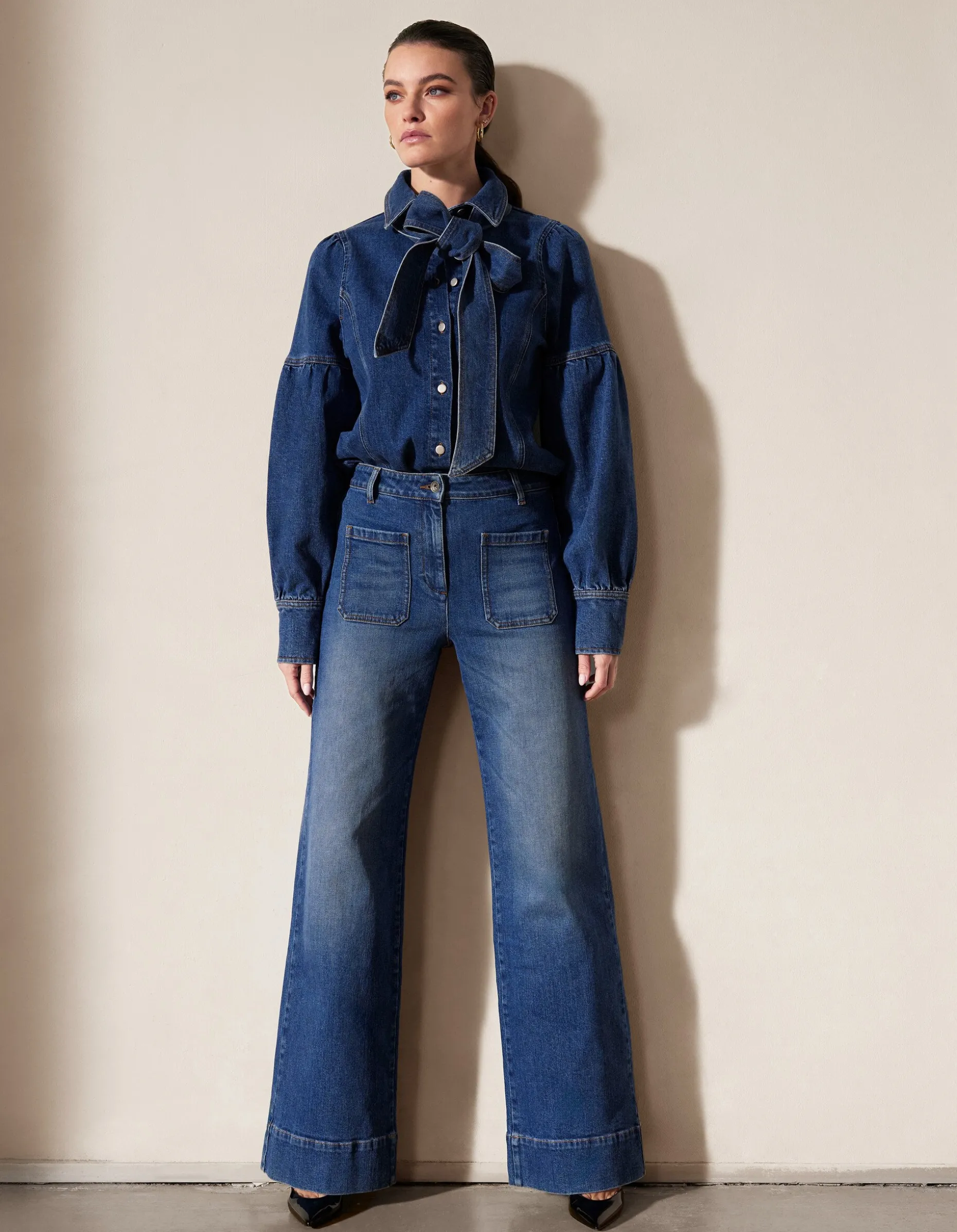 Wide Leg Jeans Mediumstone By Mieke