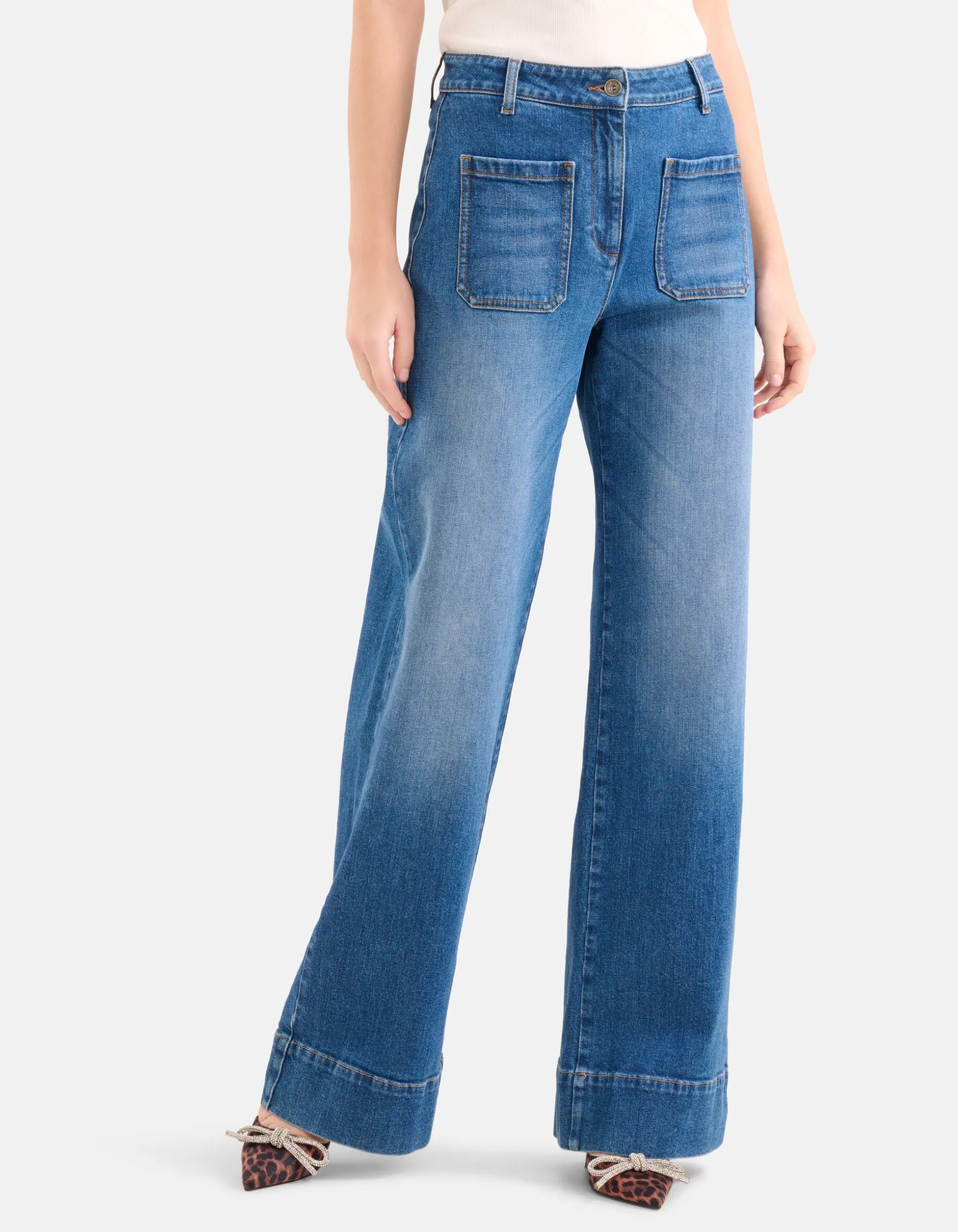 Wide Leg Jeans Mediumstone By Mieke