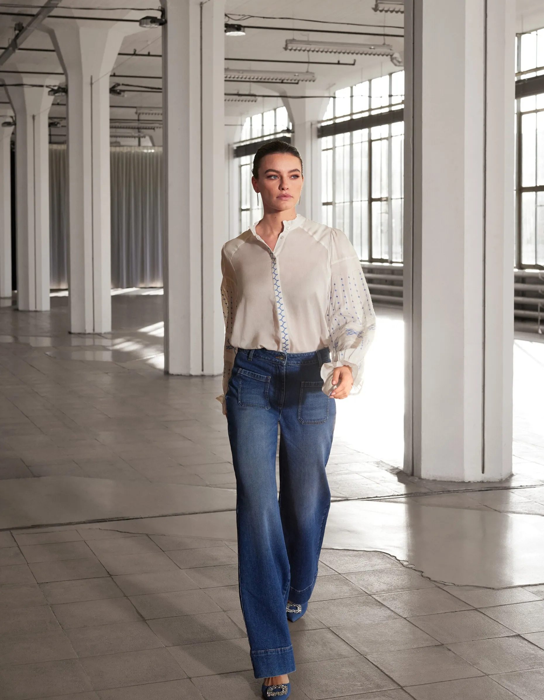 Wide Leg Jeans Mediumstone By Mieke