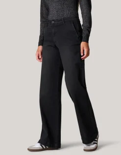 Wide Leg Jeans Zwart