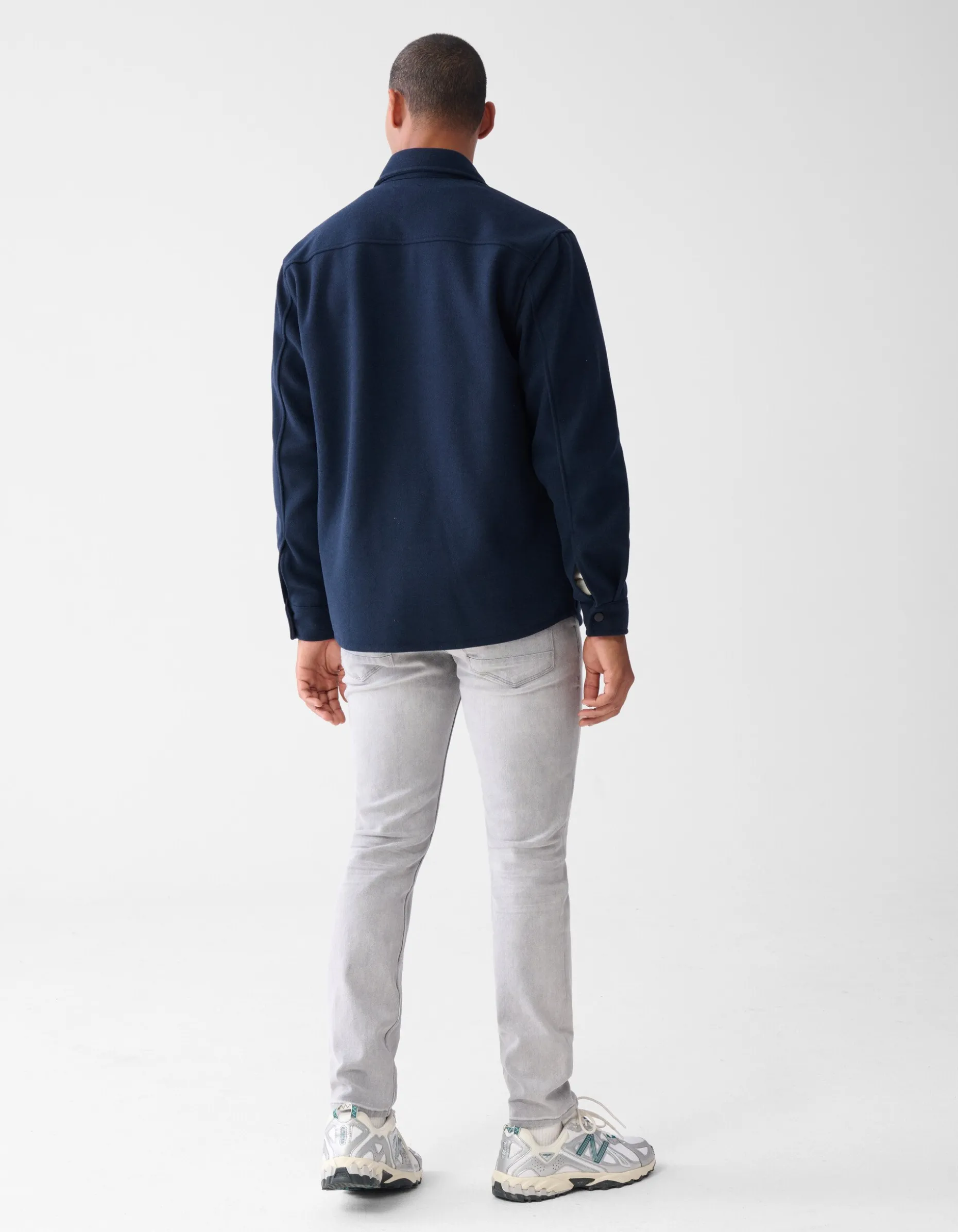 Zip Overshirt Donkerblauw