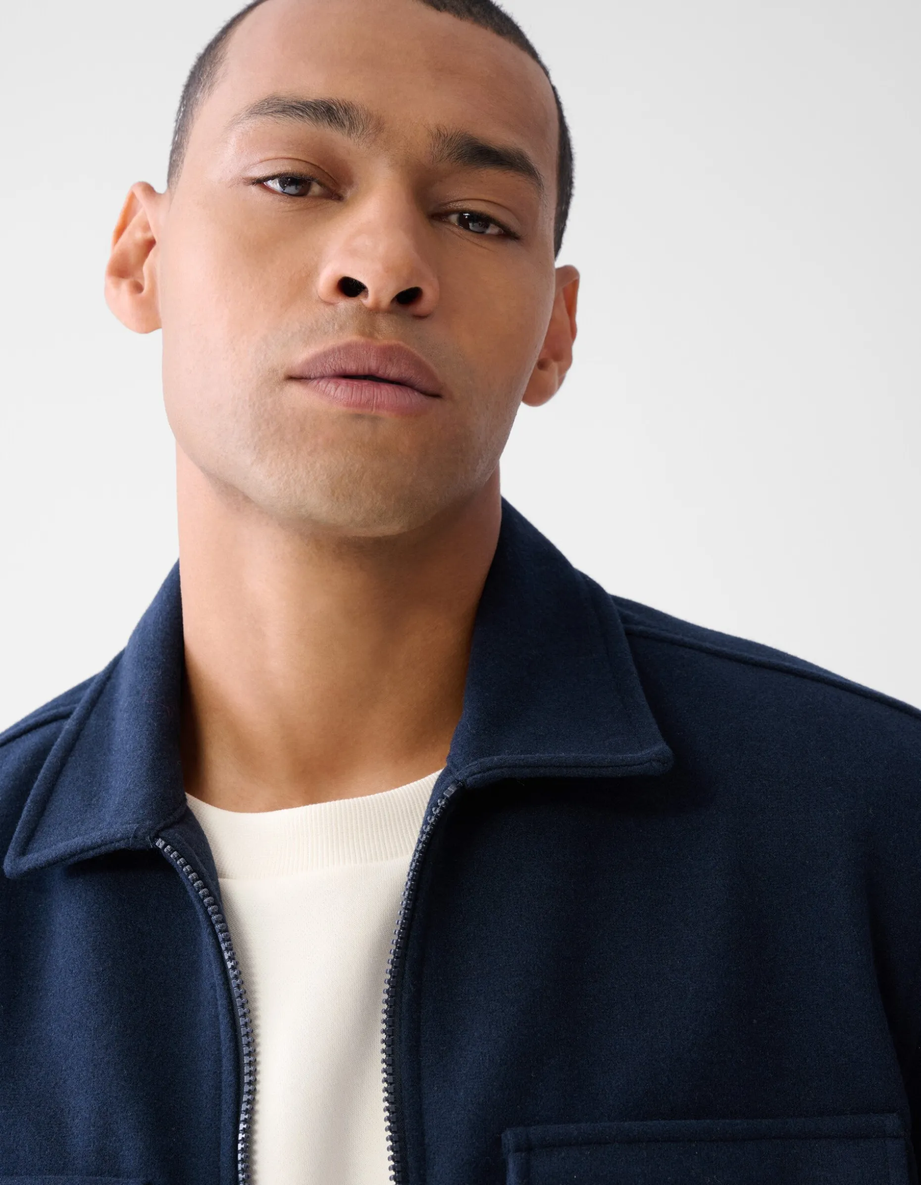 Zip Overshirt Donkerblauw