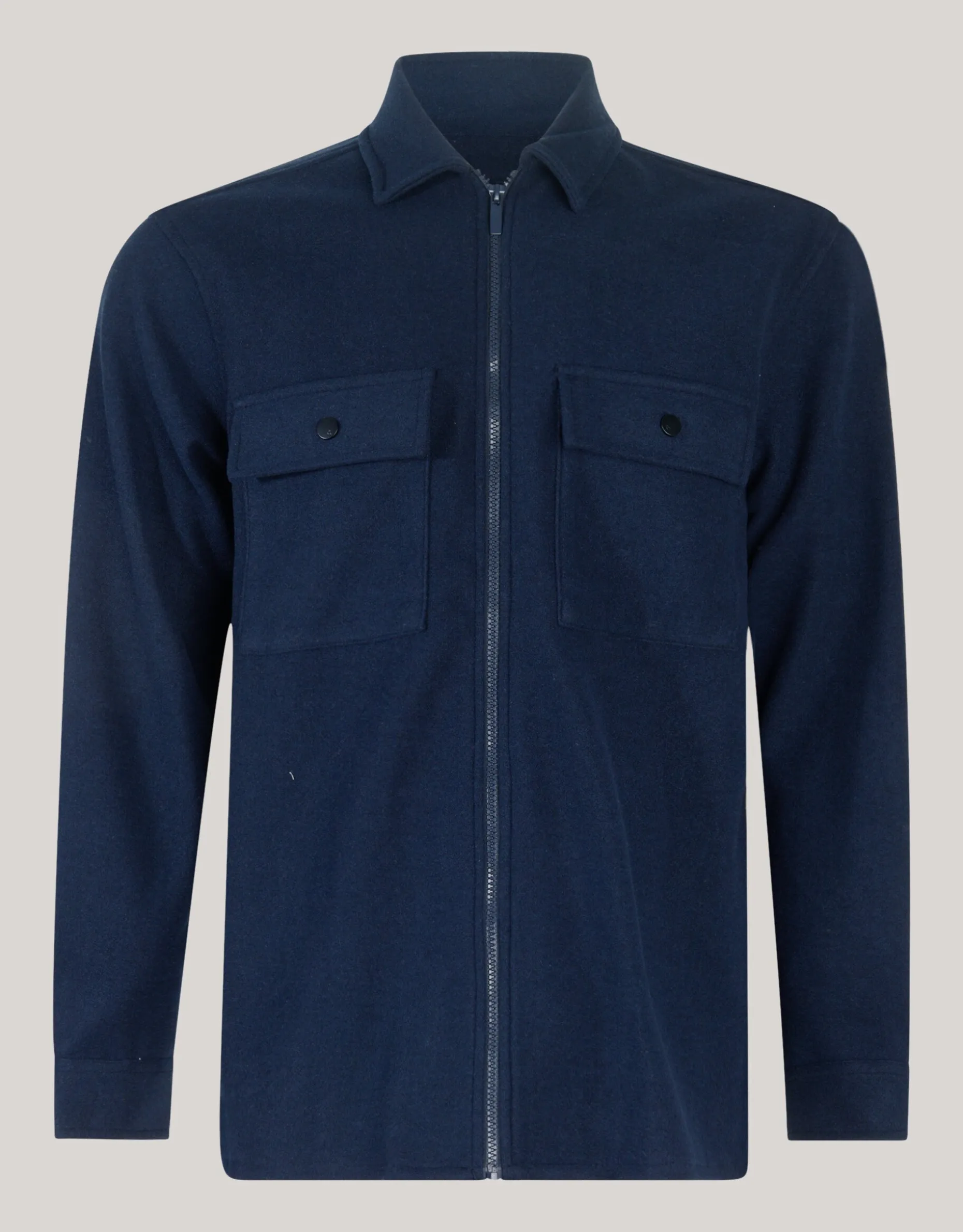 Zip Overshirt Donkerblauw