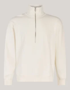 Zip Sweater Gebroken Wit