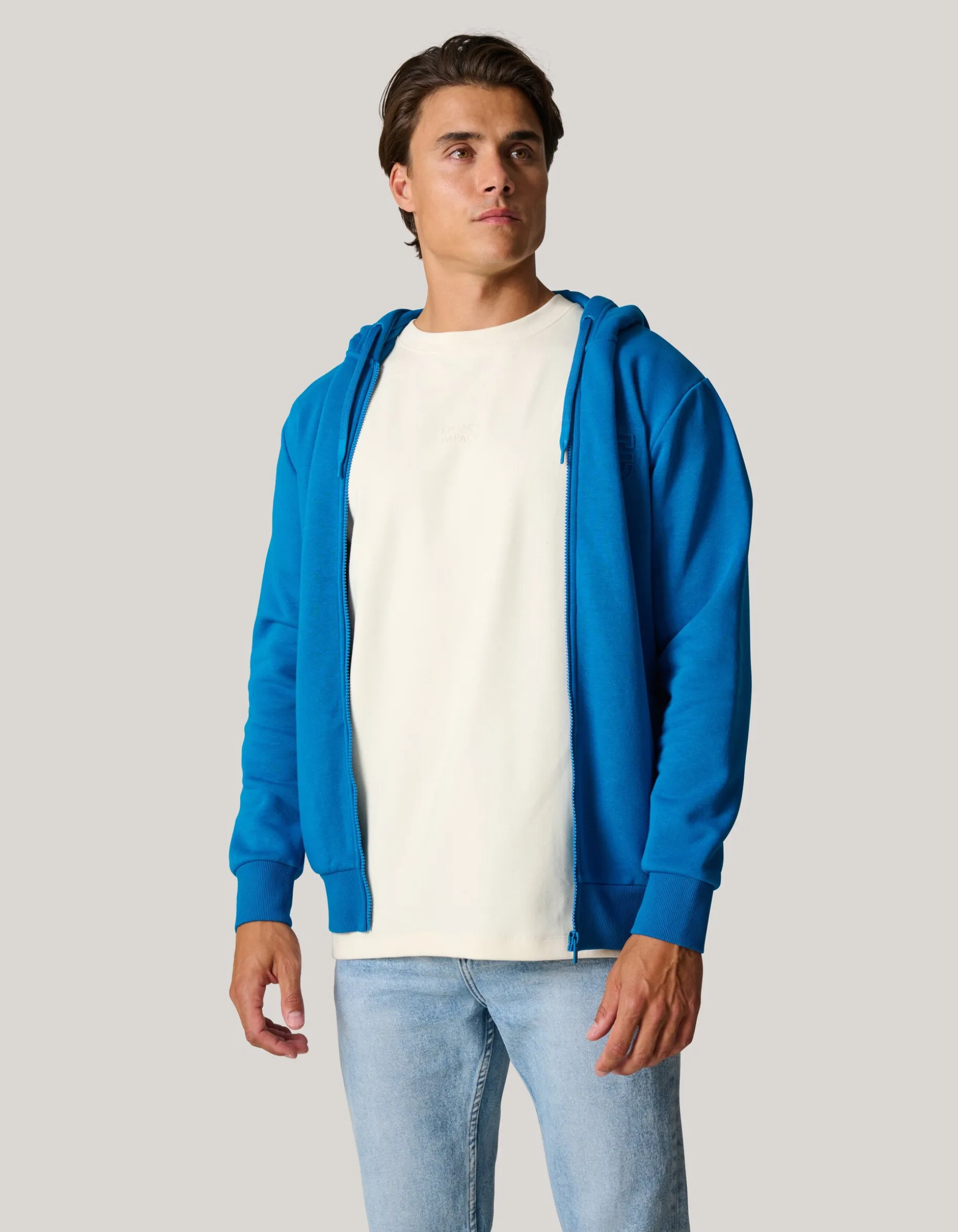 Zipper Hoodie Blauw