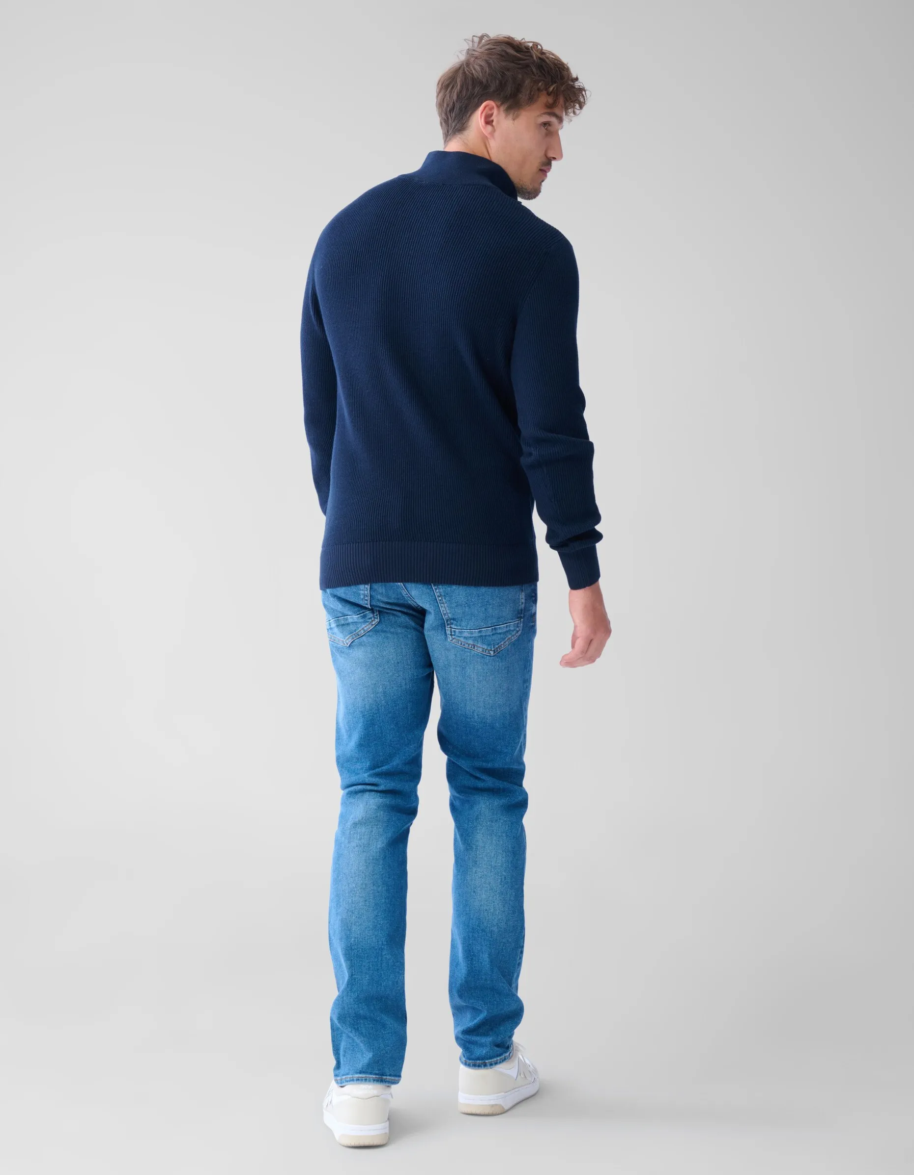Zipper Trui Navy