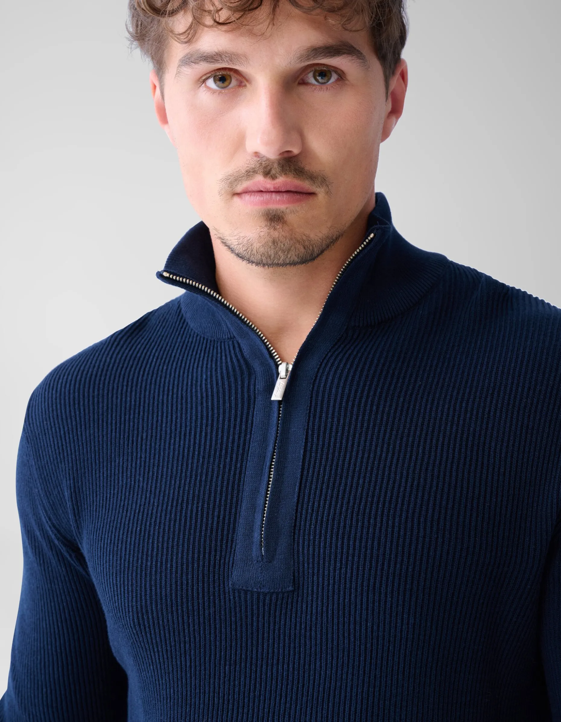 Zipper Trui Navy